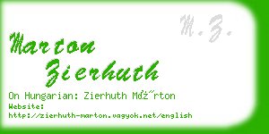 marton zierhuth business card